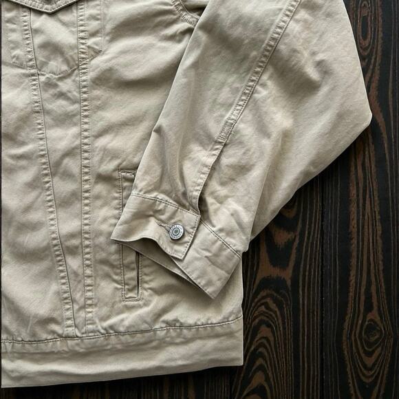 Vintage Y2K GAP Blue Jeans Cotton Trucker Jacket Men's Size XXL – Khaki Tan - Picture 3 of 11